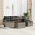 Set de canapele pentru grădină cu pernă 6 pcs Gri Rattan poli GartenMobel Dekor