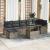 Set de canapele pentru grădină cu pernă 8 pcs Gri Rattan poli GartenMobel Dekor