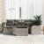 Set de canapele pentru grădină cu pernă 7 pcs Gri Rattan poli GartenMobel Dekor