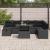 Set de canapele pentru grădină cu pernă 9 pcs Negru Rattan poli GartenMobel Dekor