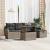Set de canapele pentru grădină cu pernă 6 pcs Gri Rattan poli GartenMobel Dekor
