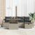 Set de canapele pentru grădină 6 pcs Gri deschis Rattan poli GartenMobel Dekor