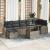 Set de canapele pentru grădină cu pernă 8 pcs Gri Rattan poli GartenMobel Dekor