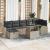 Set de canapele pentru grădină 8 pcs Gri deschis Rattan poli GartenMobel Dekor
