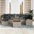 Set de canapele pentru grădină 8 pcs Gri deschis Rattan poli GartenMobel Dekor