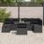Set de canapele pentru grădină cu pernă 8 pcs Negru Rattan poli GartenMobel Dekor