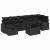 Set de canapele pentru grădină cu pernă 8 pcs Negru Rattan poli GartenMobel Dekor