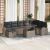 Set de canapele pentru grădină cu pernă 9 pcs Gri Rattan poli GartenMobel Dekor
