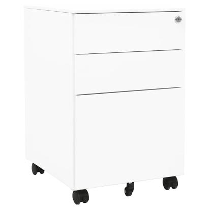 Dulap dosare mobil, alb, 39x45x60 cm, oțel GartenMobel Dekor
