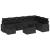 Set de canapele pentru grădină cu pernă 9 pcs Negru Rattan poli GartenMobel Dekor