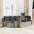 Set de canapele pentru grădină 7 pcs Gri deschis Rattan poli GartenMobel Dekor