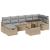 Set de canapele pentru grădină cu pernă 8 pcs Bej Rattan poli GartenMobel Dekor