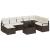 Set de canapele pentru grădină cu pernă 9 pcs Maro Rattan poli GartenMobel Dekor