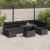 Set de canapele pentru grădină cu pernă 9 pcs Negru Rattan poli GartenMobel Dekor