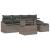 Set de canapele pentru grădină cu pernă 6 pcs Gri Rattan poli GartenMobel Dekor