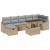 Set de canapele pentru grădină cu pernă 8 pcs Bej Rattan poli GartenMobel Dekor