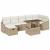 Set de canapele pentru grădină cu pernă 8 pcs Bej Rattan poli GartenMobel Dekor