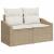 Set de canapele pentru grădină cu pernă 8 pcs Bej Rattan poli GartenMobel Dekor