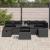 Set de canapele pentru grădină cu pernă 8 pcs Negru Rattan poli GartenMobel Dekor