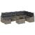 Set de canapele pentru grădină cu pernă 9 pcs Gri Rattan poli GartenMobel Dekor