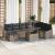 Set de canapele pentru grădină cu pernă 9 pcs Gri Rattan poli GartenMobel Dekor