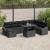 Set de canapele pentru grădină cu pernă 9 pcs Negru Rattan poli GartenMobel Dekor