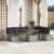 Set de canapele pentru grădină 11 pcs Gri deschis Rattan poli GartenMobel Dekor