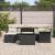 Set de canapele pentru grădină cu pernă 7 pcs Negru poliratan GartenMobel Dekor