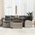 Set de canapele pentru grădină cu pernă 7 pcs Gri poliratan GartenMobel Dekor