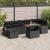 Set de canapele pentru grădină cu pernă 8 pcs Negru poliratan GartenMobel Dekor