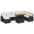 Set de canapele pentru grădină cu pernă 9 pcs Negru poliratan GartenMobel Dekor