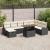 Set de canapele pentru grădină cu pernă 9 pcs Negru poliratan GartenMobel Dekor