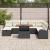 Set de canapele pentru grădină cu pernă 9 pcs Negru poliratan GartenMobel Dekor