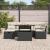 Set de canapele pentru grădină cu pernă 7 pcs Negru poliratan GartenMobel Dekor