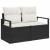 Set de canapele pentru grădină cu pernă 7 pcs Negru poliratan GartenMobel Dekor