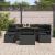 Set de canapele pentru grădină cu pernă 7 pcs Negru poliratan GartenMobel Dekor