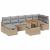 Set de canapele pentru grădină cu pernă 8 pcs Bej poliratan GartenMobel Dekor