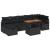 Set de canapele pentru grădină cu pernă 8 pcs Negru poliratan GartenMobel Dekor
