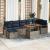 Set de canapele pentru grădină cu pernă 8 pcs Gri poliratan GartenMobel Dekor