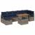Set de canapele pentru grădină cu pernă 8 pcs Gri poliratan GartenMobel Dekor
