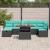 Set de canapele pentru grădină cu pernă 8 pcs Negru poliratan GartenMobel Dekor