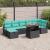 Set de canapele pentru grădină cu pernă 8 pcs Negru poliratan GartenMobel Dekor