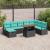 Set de canapele pentru grădină cu pernă 9 pcs Negru poliratan GartenMobel Dekor