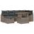 Set de canapele pentru grădină cu pernă 7 pcs Gri poliratan GartenMobel Dekor