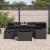 Set de canapele pentru grădină cu pernă 7 pcs Negru poliratan GartenMobel Dekor