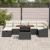 Set de canapele pentru grădină cu pernă 8 pcs Negru poliratan GartenMobel Dekor