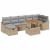 Set de canapele pentru grădină cu pernă 8 pcs Bej poliratan GartenMobel Dekor