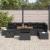 Set de canapele pentru grădină cu pernă 8 pcs Negru poliratan GartenMobel Dekor