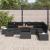 Set de canapele pentru grădină cu pernă 9 pcs Negru poliratan GartenMobel Dekor