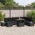 Set de canapele pentru grădină cu pernă 9 pcs Negru poliratan GartenMobel Dekor